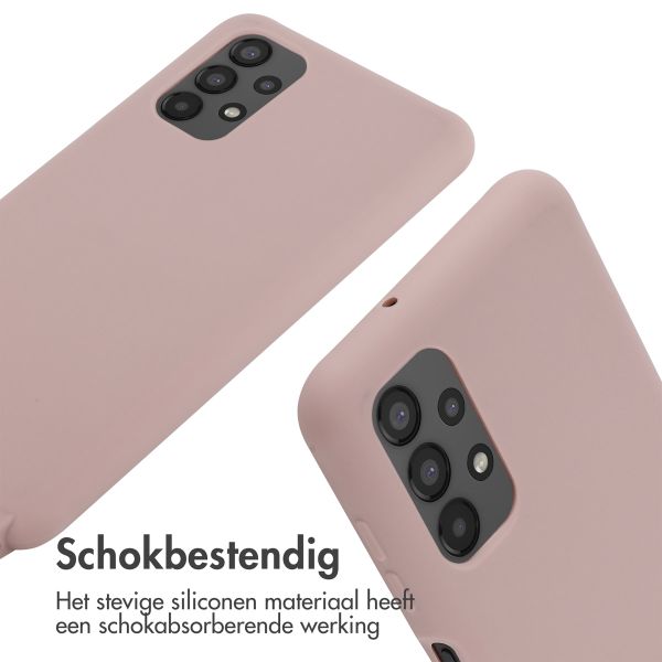 imoshion Siliconen hoesje met koord Samsung Galaxy A13 (4G) - Sand Pink