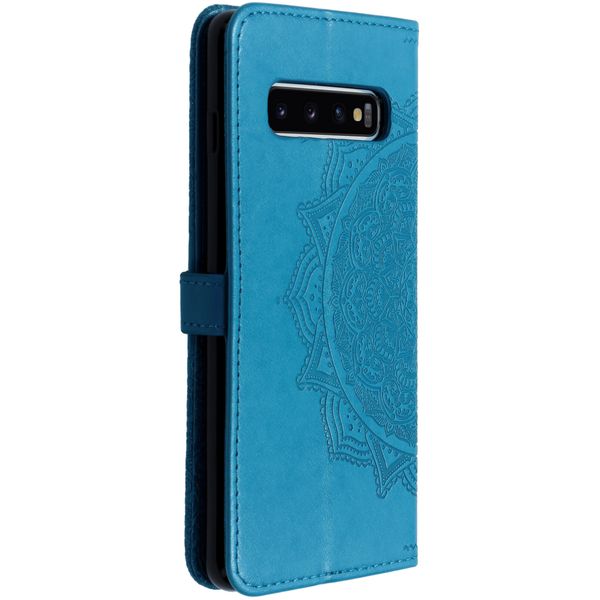 Mandala Bookcase Samsung Galaxy S10 - Turquoise