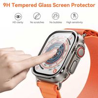 WiWu Easy install gehard glazen screenprotector met rand Apple Watch Series 4-6 / SE - 40 mm - Zilver