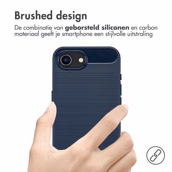 imoshion Brushed Backcover Apple iPhone 16e - Donkerblauw