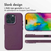 Accezz MagSafe Leather Backcover Apple iPhone 16 Pro - Heath Purple