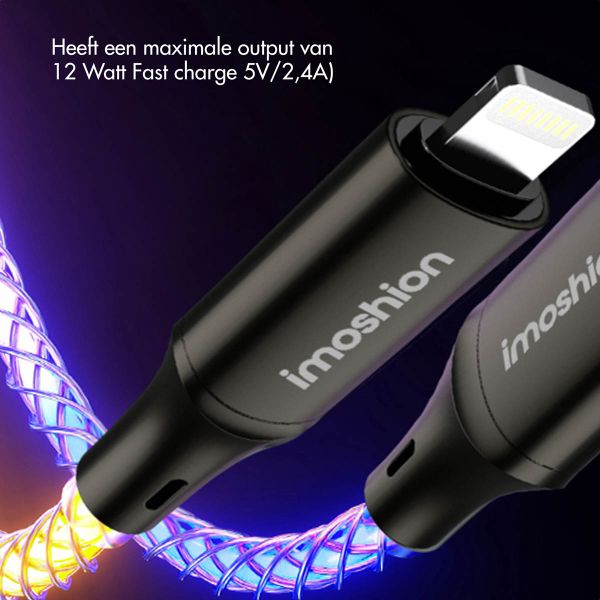 imoshion Lichtgevende Snellaadkabel RGB - USB-A naar Lightning kabel - 2 meter