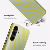 Selencia Vivid Tough Backcover Samsung Galaxy S24 - Zebra Winter Sky Titanium Yellow