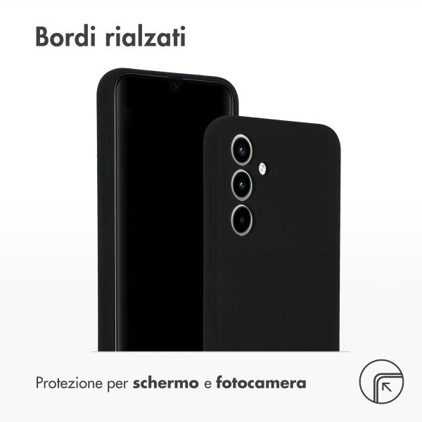 Accezz Liquid Silicone Backcover Samsung Galaxy A35 - Zwart