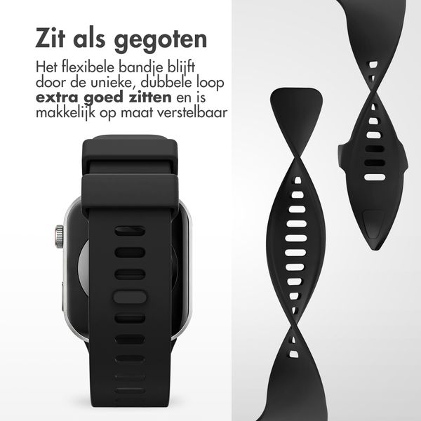 imoshion Siliconen bandje Xiaomi Smart Band 9 / 8 Pro / Redmi Watch 6 / 5 / 4 - Zwart