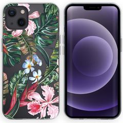 imoshion Design hoesje iPhone 13 - Jungle - Groen / Roze