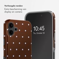 Selencia Vivid Backcover Apple iPhone 16 - Happy Dots Chocolate