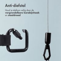 imoshion Uittrekbare Kabel met Karabijnhaak en Telefoonpad - Zwart