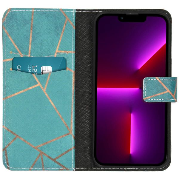 imoshion Design Softcase Bookcase iPhone 13 Pro - Blue Graphic