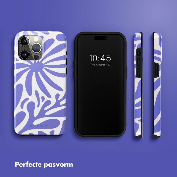 Selencia Vivid Backcover Apple iPhone 15 Pro Max - Modern Bloom Sapphire Blue