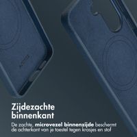 Accezz MagSafe Leather Backcover Samsung Galaxy S26 - Nightfall Blue