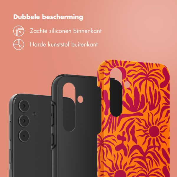Selencia Vivid Tough Backcover Samsung Galaxy A55 - Tropical Vibes Apricot