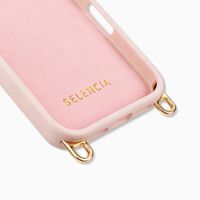 Selencia Rivièra MagSafe Backcover met afneembare haakjes Apple iPhone 16 Pro - Sorbet Pink