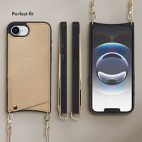 Selencia Nova Phone Case with Cord and Card Holder Apple iPhone 17e / 16e - Beige
