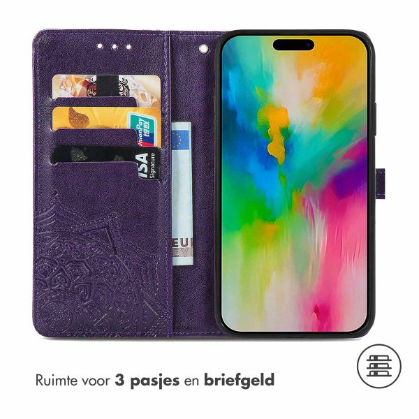 imoshion Mandala Bookcase Apple iPhone 16 - Paars