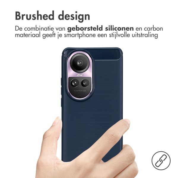 imoshion Brushed Backcover Oppo Reno 10 / 10 Pro - Donkerblauw