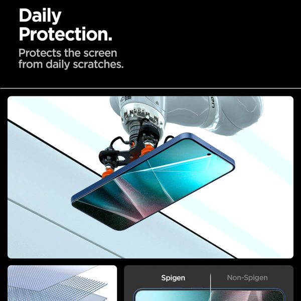 Spigen EliteShield EZ Fit met installatietray - 1 pack Samsung Galaxy S25
