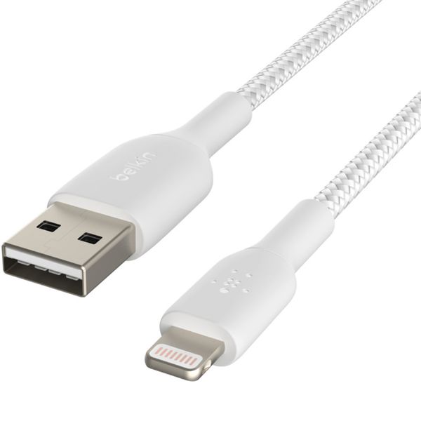 Belkin Boost↑Charge™ Braided Lightning naar USB kabel - 3 meter - Wit