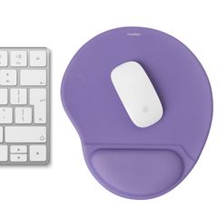 imoshion Ergonomische muismat - Muismat met polssteun - 30 x 25 cm - Lila