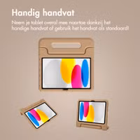imoshion Kidsproof Backcover met handvat Apple iPad 11 (2025) 11 inch A16 / iPad 10 (2022) 10.9 inch - Bruin