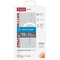 ZAGG Crystal Palace Snap Backcover MagSafe Backcover iPhone 14 Pro - Transparant