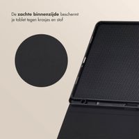 Selencia Sabi Bookcase met panterprint Samsung Galaxy Tab A9 Plus - Midnight Black