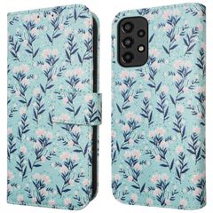 imoshion Design Bookcase Samsung Galaxy A33 - Blue Flowers