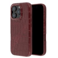 Selencia Croco Backcover met MagSafe Apple iPhone 16 Pro - Burgundy