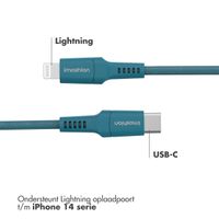 imoshion Lightning naar USB-C kabel - Non-MFi - Gevlochten textiel - 2 meter - Donkerblauw