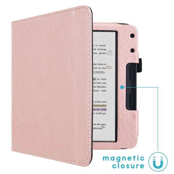 imoshion Vegan Leather Bookcase Kobo Libra Colour - Rosé Goud