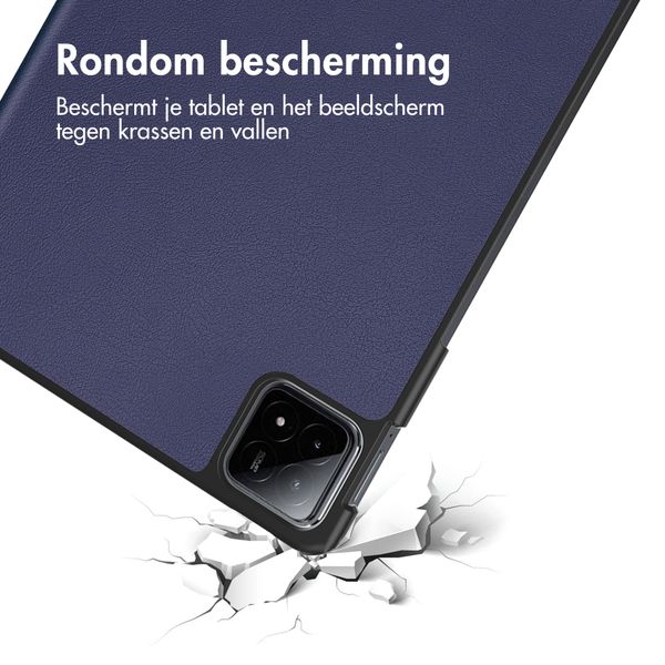 imoshion Trifold Bookcase Xiaomi Pad 6S Pro 12.4 - Donkerblauw