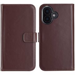 Selencia Genuine Leather Book Case Apple iPhone 16 - Brown