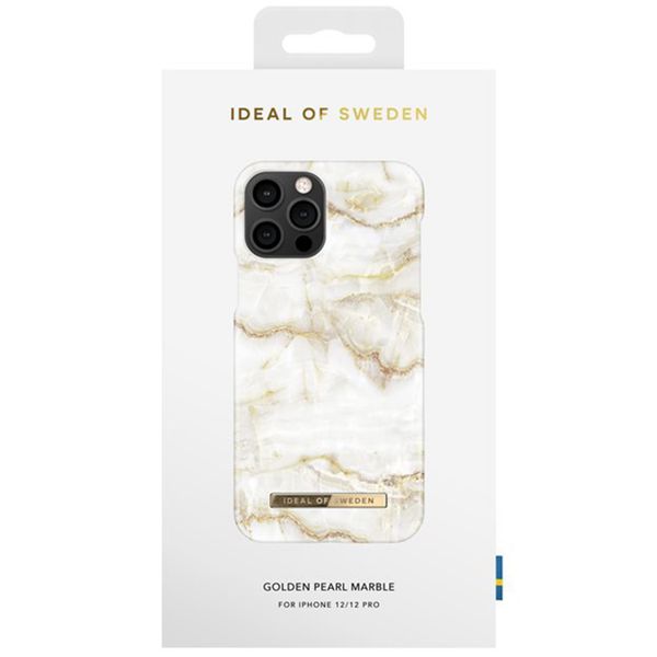 iDeal of Sweden Fashion Backcover iPhone 12 (Pro) - Golden Pearl Marble