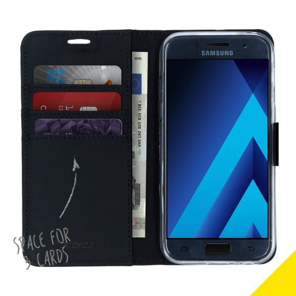 Accezz Wallet Softcase Bookcase Samsung Galaxy A3 (2017) - Zwart