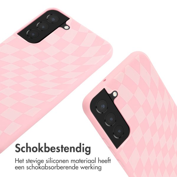 imoshion Siliconen design hoesje met koord Samsung Galaxy S22 Plus - Retro Pink