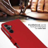 Selencia Echt Lederen Bookcase Samsung Galaxy A15 (5G/4G) - Rood