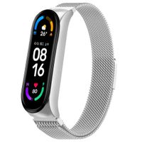 imoshion Milanees magnetisch bandje Xiaomi Mi Band 5 / 6 - Zilver