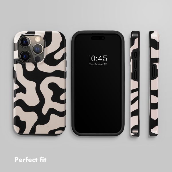 Selencia Vivid Back Cover Apple iPhone 15 Pro - Art Wave Black