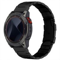 Accezz Mat Titanium bandje  - Garmin 26 mm aansluiting - Zwart