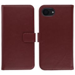 Selencia Genuine Leather Book Case Apple iPhone 17e / 16e - Burgundy
