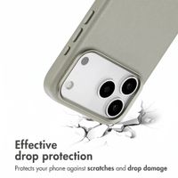Accezz Leather Back Cover with MagSafe Apple iPhone 18 Pro Max / 17 Pro Max - Light Grey