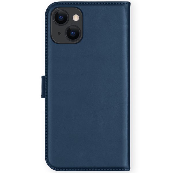 Selencia Echt Lederen Bookcase iPhone 13 Mini - Blauw