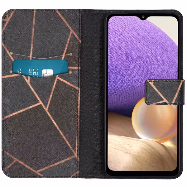 imoshion Design Softcase Bookcase Samsung Galaxy A32 (5G) - Black Graphic