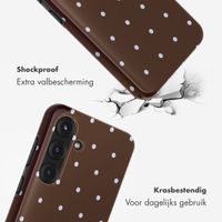 Selencia Vivid Backcover met MagSafe Samsung Galaxy S25 - Happy Dots Chocolate