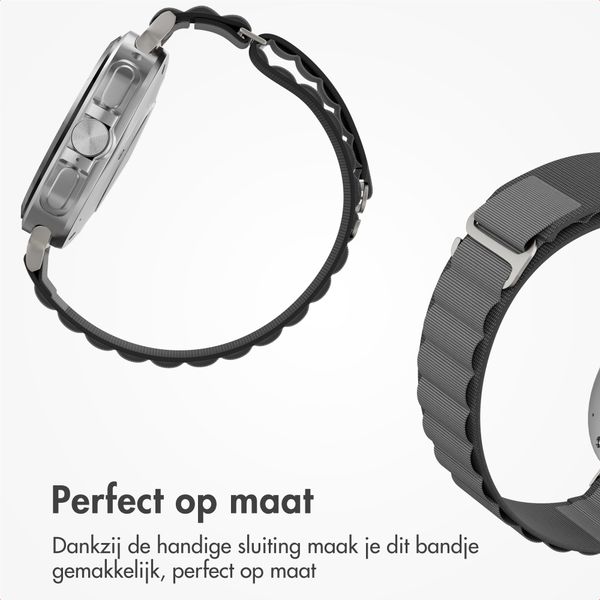 Accezz Nylon Alpine bandje Samsung Galaxy Watch Ultra 2 (2026) / Ultra (2024/2025) - Dark Grey