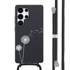 imoshion Siliconen design hoesje met koord Samsung Galaxy S25 Ultra - Dandelion Black