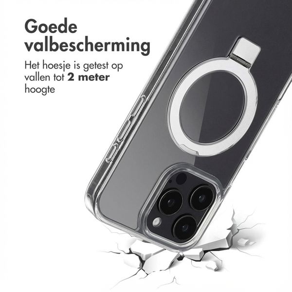 Accezz Ring Stand Backcover met MagSafe Apple iPhone 16 Pro Max - Transparant