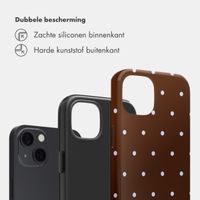 Selencia Vivid Backcover Apple iPhone 13 / 13 Pro - Happy Dots Chocolate