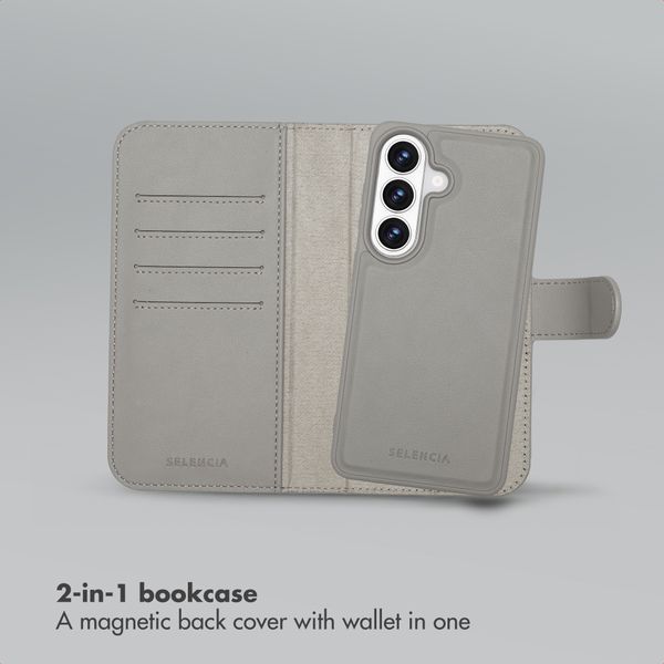 Selencia Olyn Detachable Bookcase with MagSafe Samsung Galaxy S26 - Grey