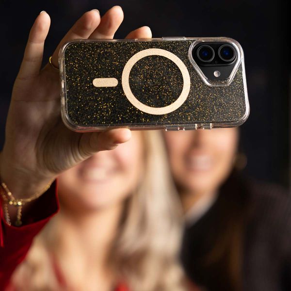 imoshion Clear Glitter Backcover met MagSafe Apple iPhone 14 - Goud